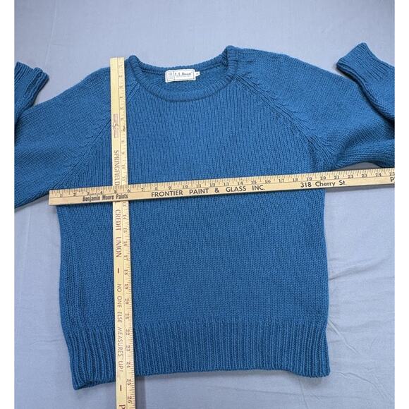 Vintage L.L. Bean Women’s Pullover Sweater Medium 100% Wool Teal Hong Kong - Picture 6 of 7